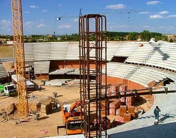 Construcción de la Plaza de Toros de Aranda de Duero