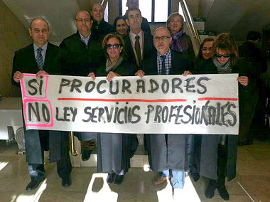 Protestas en los Juzgados de Aranda de Duero Protestas en los Juzgados de Aranda de Duero