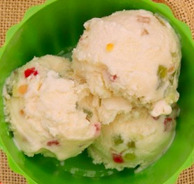 Helado de fruta escarchada y mantecado Helado de fruta escarchada y mantecado