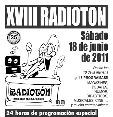 Cartel de Radio Iris 7 en su 25 Aniversario