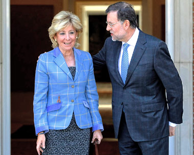 Esperanza Aguirre y Mariano Rajoy