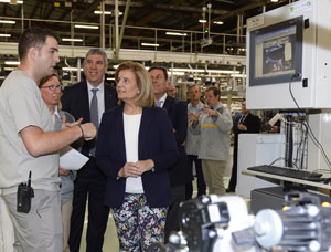 Durante la visita a las instalaciones de Renault Durante la visita a las instalaciones de Renault