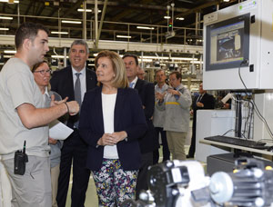 Durante la visita a las instalaciones de Renault