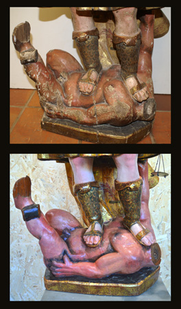 El demonio antes y después de la restauración El demonio antes y después de la restauración