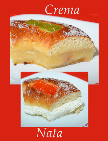 Roscones de crema y nata