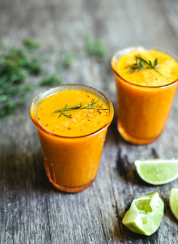 Smoothie de zanahoria y lima