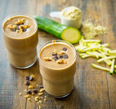 Smoothie de chocolate con calabacín