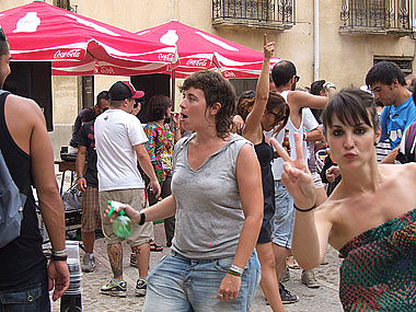 Animación en las calles de Aranda durante el Sonorama