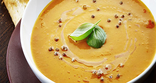 Crema de calabaza y castañas Crema de calabaza y castañas