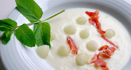 Sopa de melón con jamón Sopa de melón con jamón