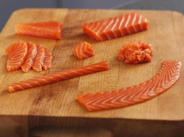 Cortes de salmón
