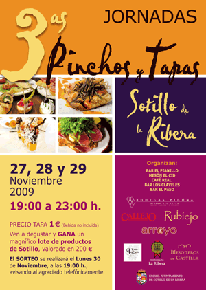Cartel 2009 del Concurso de Pinchos y Tapas de Sotillo