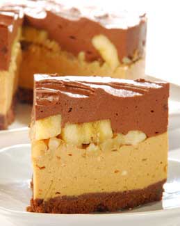 Torta de banana y chocolate