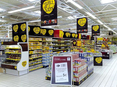 Promoción de productos Tierra de Sabor en los supermercados Carrefour