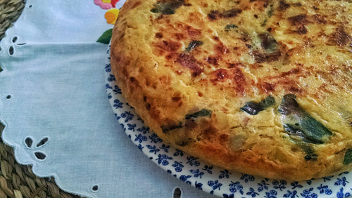 Tortilla de patata y espinacas