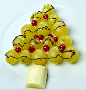 Árbol de Navidad de uvas Árbol de Navidad de uvas