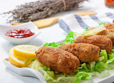 Croquetas de setas con espinacas