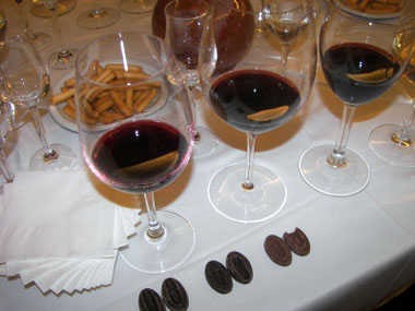 Cata de vino con chocolate